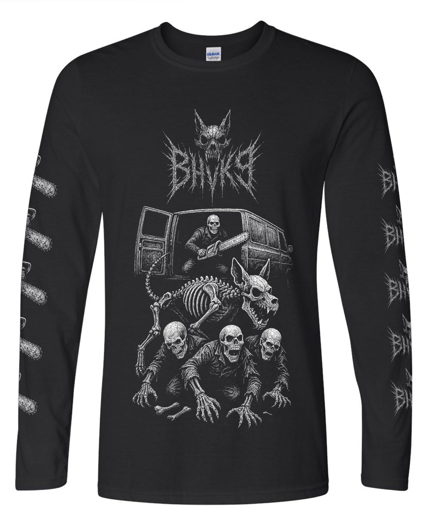 BHVK9 Long Sleeve — White Ink